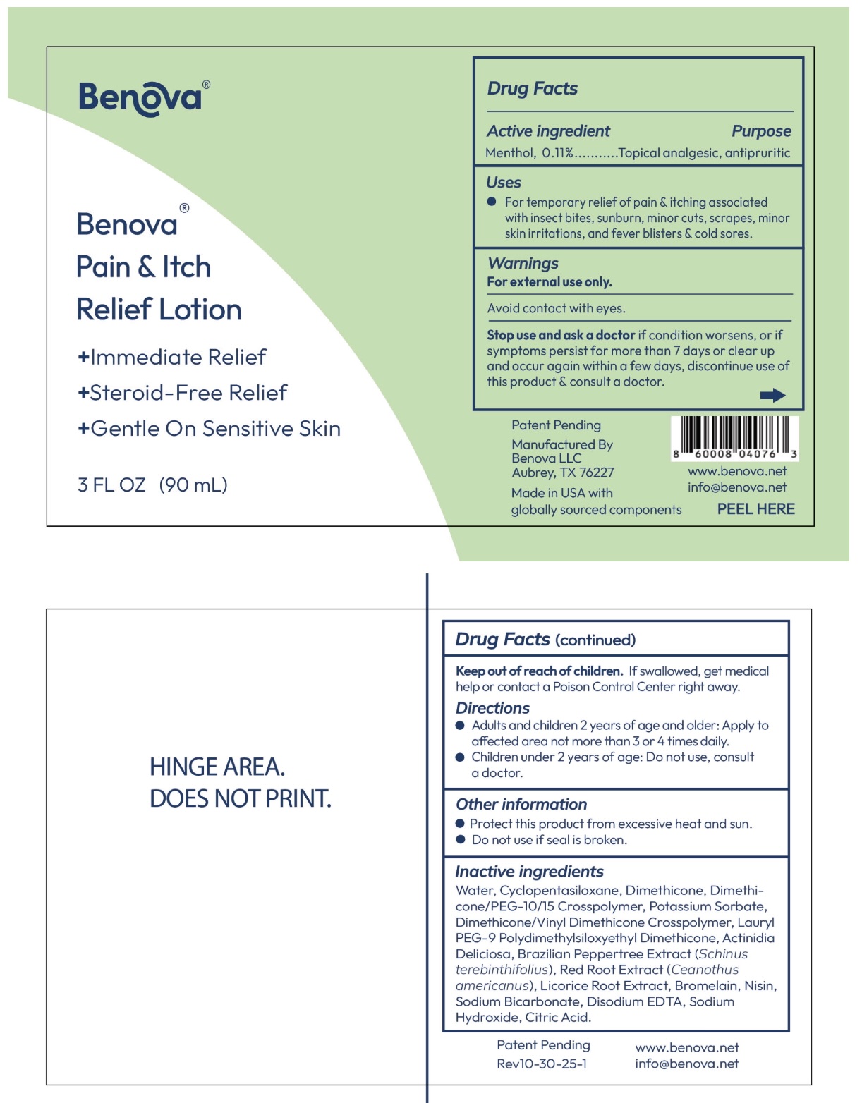 Benova Pain And Itch Relief